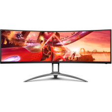 AOC AG493UCX2 49'', Curved, 5120x1440, VA, 165hz, 80M:1, 400cd, 1ms, 3xHDMI 2.0, DP 1.4, 3xUSB 3.2, Type-C 65W, Speakers, H. adj 100mm, 3Y, Black