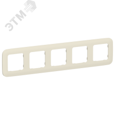 FLITE ARTISTIC Рамка 5-местная РУ-5-А-ФлСл сливочный IEK