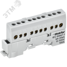 TEKFOR Шина L фаза изолированная на универсальном держателе 6х9-10-Ср IEK