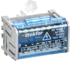 TEKFOR Шины на DIN-рейку (кросс-модуль) ШНК 2х7 L+PEN IEK