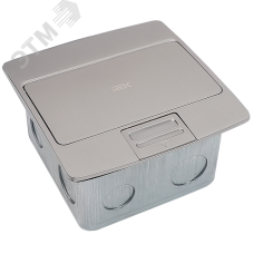 PRIMER Лючок с откидной крышкой неукомплектованный на 3 модуля IP42 нержавеющая сталь IEK