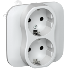 FLITE Розетка 2-местная с заземлением без защитных шторок 16А в сборе РС12-0-А-ФлЖ жемчуг IEK