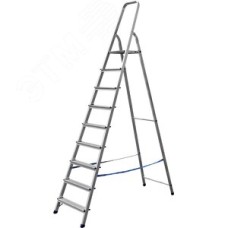 Стремянка алюминиевая, 9 ступеней, 187 см