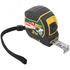 Рулетка ""Гранд"", калибр.лента, нейлон.покр., магн.крючок, двойной стопор, прорезин.корпус  3 м х 16 мм