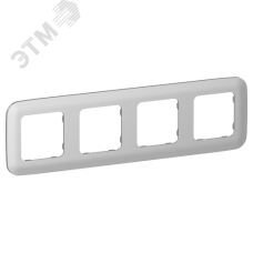 FLITE ARTISTIC Рамка 4-местная РУ-4-А-ФлА алюминий IEK