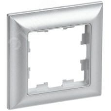 BRITE Рамка 1 пост РУ-1-Бр алюминий/алюминий IEK