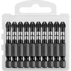 Биты Impact Pro, Pozidriv, тип хвостовика E 1/4'', PZ3, 50мм, 10шт, в пластиковом боксе