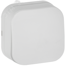 GLORY Выключатель 1-клавишный для открытой установки 10А ВС20-1-0-ХБм белый матовый IEK