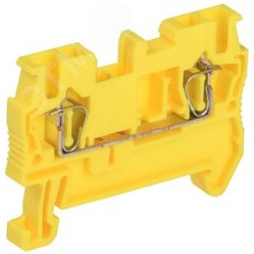 Клемма пружинная КПИ 2в-2,5 31А желтый