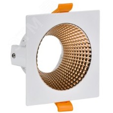 Светильник 4110 встраиваемый декоративный поворотный под лампу GU10 белый/золото пластик