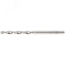 Сверло по металлу HSS полированное, центровочный наконечник, Р6М5, блистер 3,0х61 мм