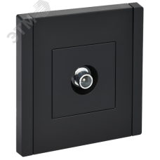 FORTE&PIANO Розетка TV проходная FP129 черный IEK