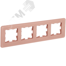 BRITE Рамка 4 поста РУ-4-2-Бр стекло дым. RE IEK