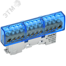 TEKFOR Шина N ноль изолированная на универсальном держателе 8х12-12-С IEK